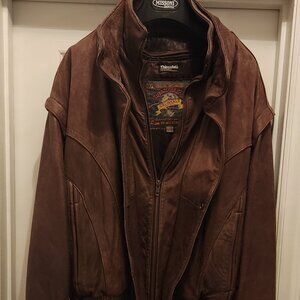Like New 90's Wilsons Adventure Bound Heavy Leather Jacket with Thinsulate Liner